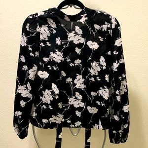 Long sleeve black dress top